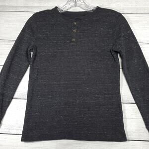 Jumping Beans Boys Sweater Size 10 Henley Heather Dark Grey